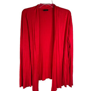 JKLA Cardigan Red Women's Minimalist‎ Peasant Casual lightweight drape
